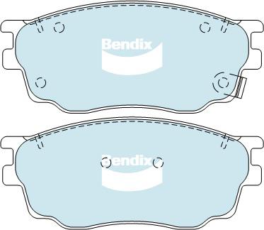 Bendix General CT Brake Pad Set Front DB1682 GCT