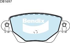 Bendix General CT Brake Pad Set Rear DB1697 GCT