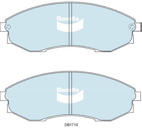 Bendix Heavy Duty Brake Pad Set Front DB1710 HD