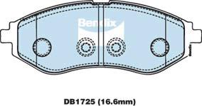 Bendix General CT Brake Pad Set Front DB1725 GCT