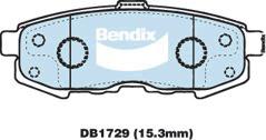 Bendix General CT Brake Pad Set Rear DB1729 GCT