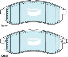 Bendix Heavy Duty Brake Pad Set Front DB1738 HD