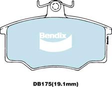 Bendix General CT Brake Pad Set Front DB175 GCT