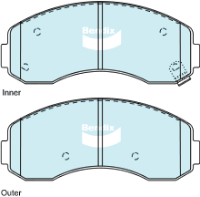Bendix Heavy Duty Brake Pad Set Front DB1817 HD