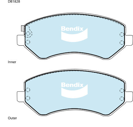 Bendix 4x4 Brake Pad Set Front DB1828 -4WD