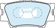 Bendix 4x4 Brake Pad Set Rear DB1832 -4WD