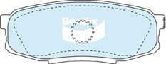 Bendix 4x4 Brake Pad Set Rear DB1857 -4WD