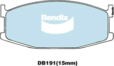 Bendix General CT Brake Pad Set Front DB191 GCT
