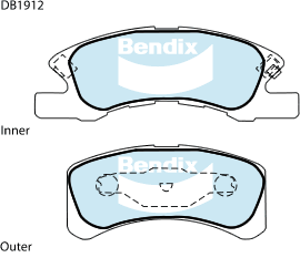 Bendix General CT Brake Pad Set Front DB1912 GCT