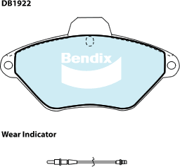 Bendix General CT Brake Pad Set Front DB1922 GCT