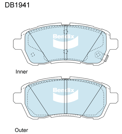 Bendix Protrans Brake Pad Set Front DB1941 PR