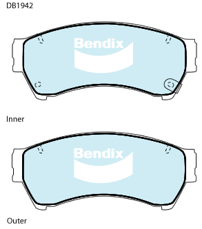 Bendix General CT Brake Pad Set Front DB1942 GCT
