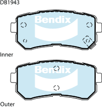 Bendix Heavy Duty Brake Pad Set Rear DB1943 HD