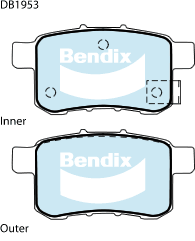 Bendix General CT Brake Pad Set Rear DB1953 GCT