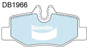 Bendix EURO Brake Pad Set Rear DB1966 EURO+
