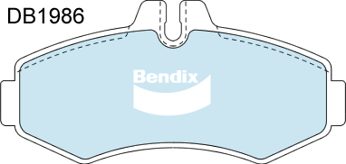 Bendix Heavy Duty Brake Pad Set Front DB1986 HD
