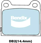 Bendix Protrans Brake Pad Set Rear DB2 PR