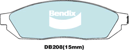 Bendix General CT Brake Pad Set Front DB208 GCT