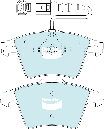 Bendix EURO Brake Pad Set Front DB2199 EURO+