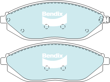 Bendix General CT Brake Pad Set Front DB2208 GCT