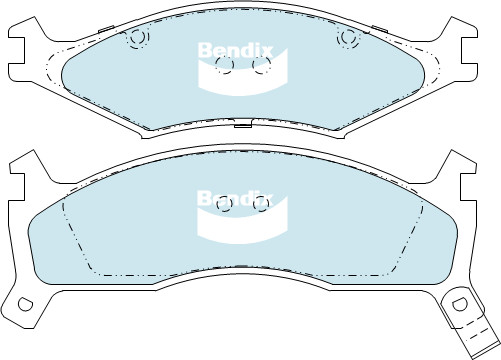 Bendix 4x4 Brake Pad Set Front DB2248 -4WD