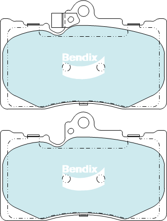 Bendix General CT Brake Pad Set Front DB2255 GCT