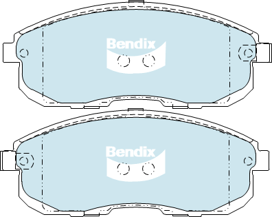Bendix General CT Brake Pad Set Front DB2287 GCT