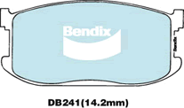 Bendix General CT Brake Pad Set Front DB241 GCT
