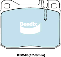 Bendix General CT Brake Pad Set Front DB243 GCT