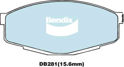 Bendix Protrans Brake Pad Set Front DB281 PR