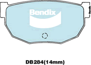 Bendix General CT Brake Pad Set Rear DB284 GCT