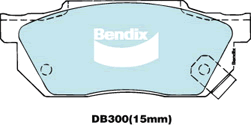 Bendix General CT Brake Pad Set Front DB300 GCT