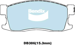 Bendix General CT Brake Pad Set Front DB386 GCT