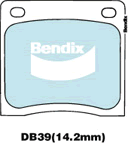 Bendix General CT Brake Pad Set Front DB39 GCT