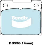Bendix General CT Brake Pad Set DB538 GCT