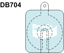 Bendix General CT Brake Pad Set Front DB704 GCT