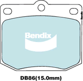 Bendix General CT Brake Pad Set Front DB86 GCT