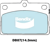 Bendix General CT Brake Pad Set Front DB87 GCT