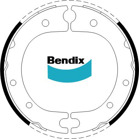 Bendix Park Brake Shoe Set BS1540