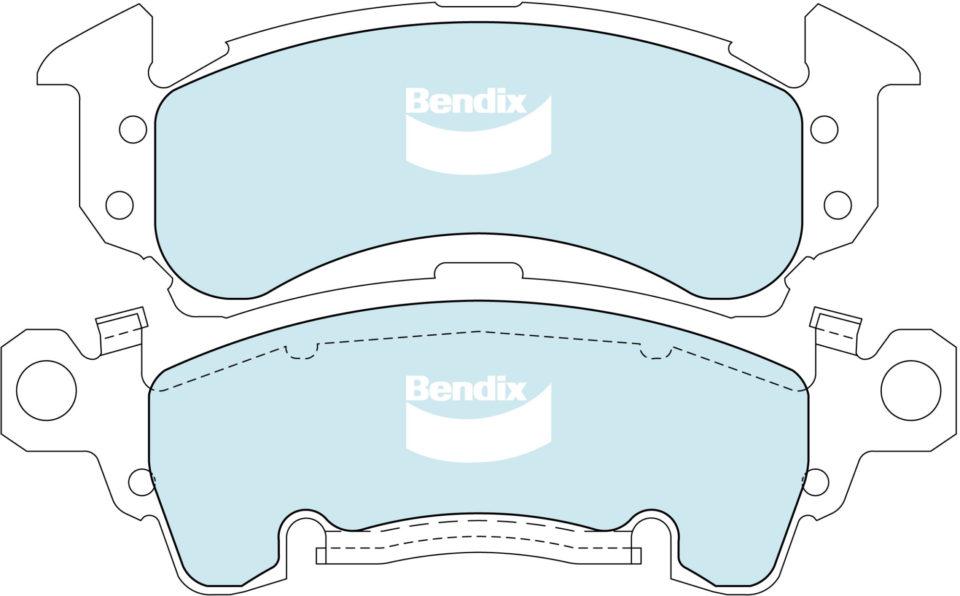 Bendix 4x4 Brake Pad Set Front DB1771 -4WD