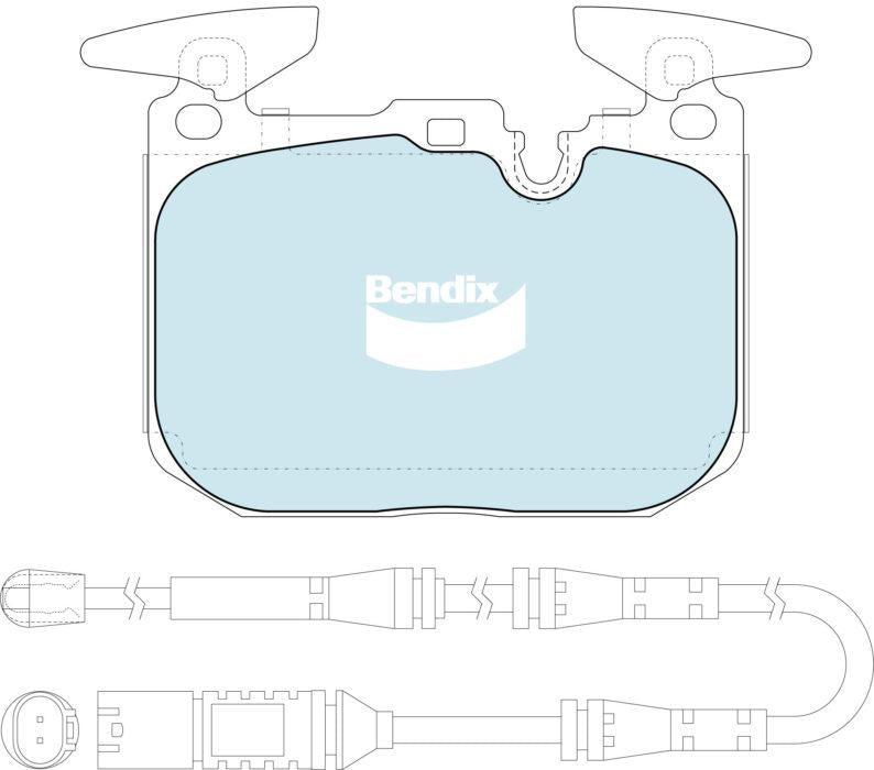 Bendix EURO Brake Pad Set Front DB2299 EURO+