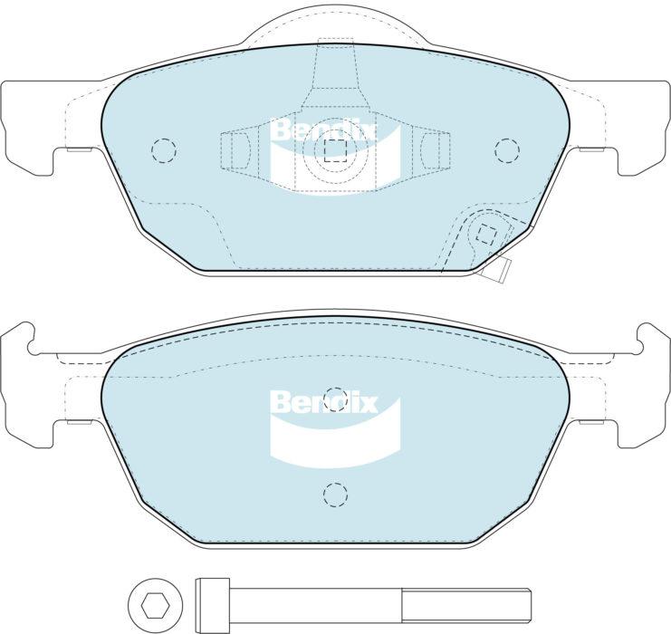 Bendix General CT Brake Pad Set Front DB2308 GCT