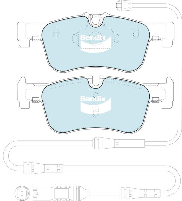Bendix EURO Brake Pad Set Front DB2332 EURO+
