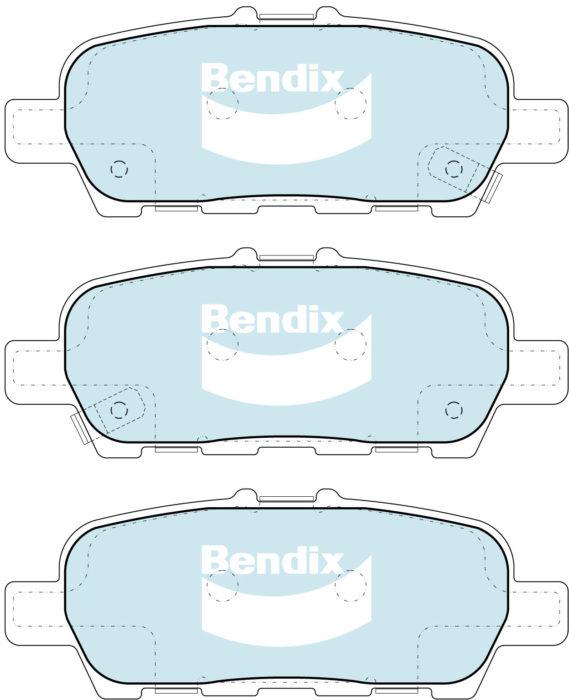 Bendix General CT Brake Pad Set Rear DB2340 GCT