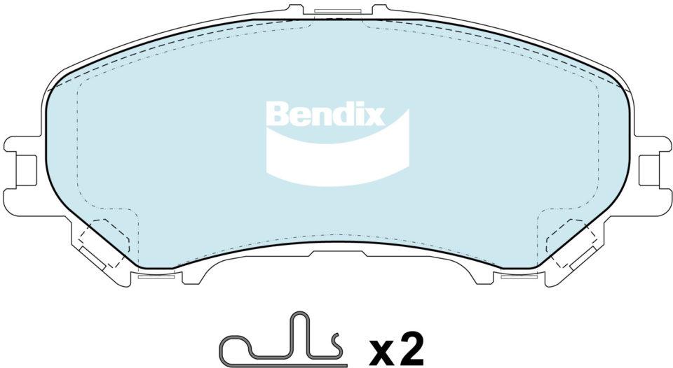Bendix Heavy Duty Brake Pad Set Front DB2345 HD