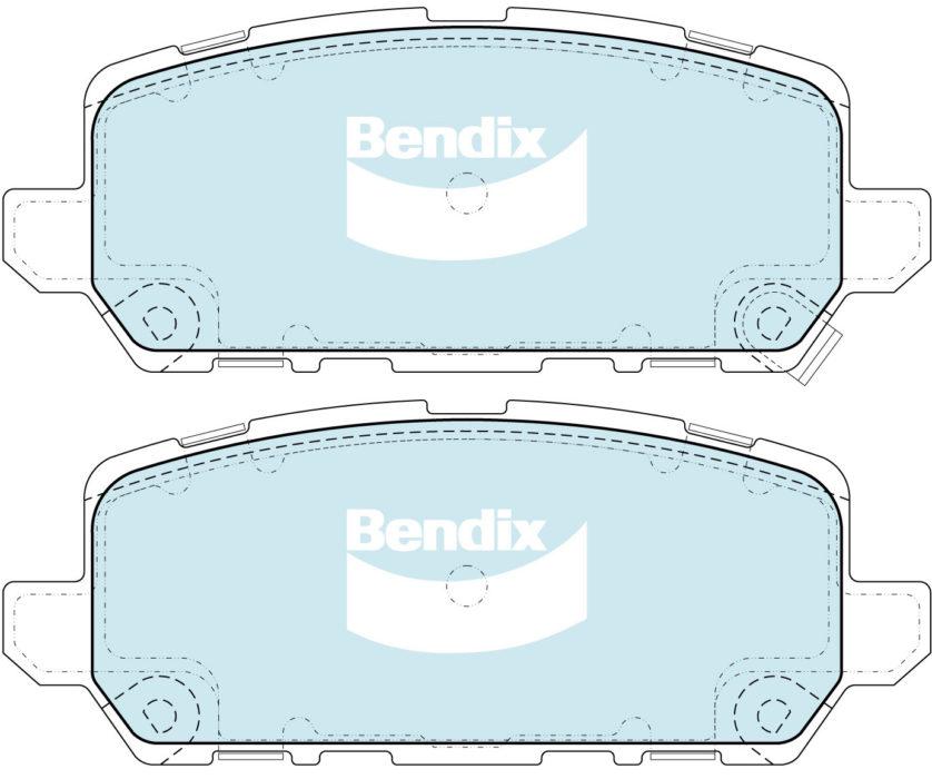 Bendix 4x4 Brake Pad Set Rear DB2355 -4WD