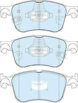 Bendix General CT Brake Pad Set Front DB2557 GCT