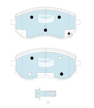 Bendix 4x4 Brake Pad Set DB2616 4WD