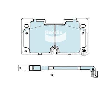 Bendix 4x4 Brake Pad Set DB2637 4WD