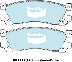 Bendix General CT Brake Pad Set Rear DB1112 GCT